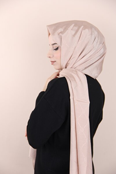 PİRAMİT Dark Powder Pyramid Monogram Shawl