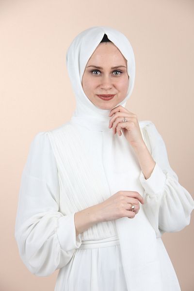 Sima Şal din şifon alb-200 Sima Janjan