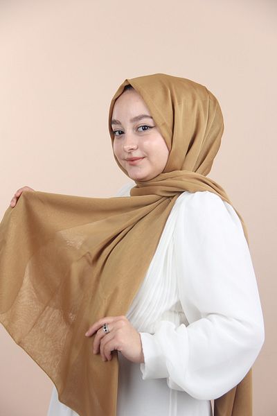 Sima Dark Goldenrod-264 Chiffon Shawl with Sima Janjan