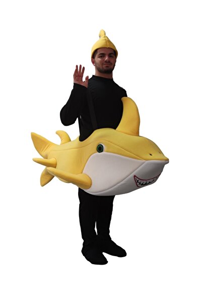 Kostüm Sarayı Baby Shark Kostümü Yetişkin Sarı