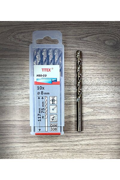 OKN TİTEX HSS-Co Kobaltlı Metal-Paslanmaz Matkap Ucu 8 mm YÜKSEK KALİTE YÜKSE...