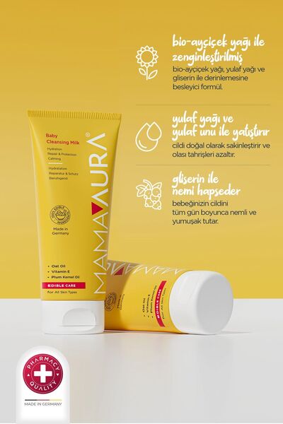 MAMAAURA Temizleme Sütü - Baby Cleansing Milk 200 ml