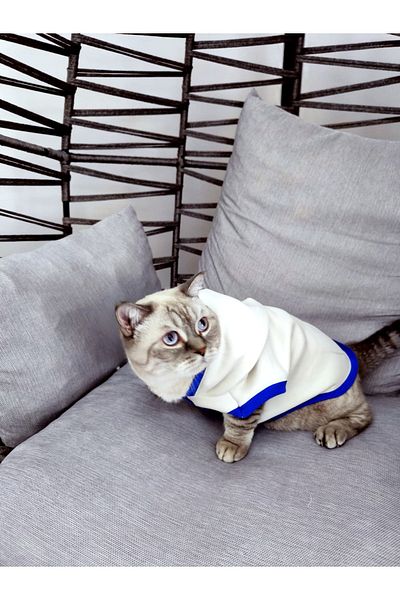 Quun White Stylish Design Cat Dog Cardigan Jacket and Snap Outfit