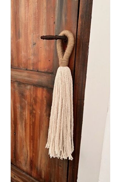 EdaTasarım Kapı Kolu Süsü Makrome & Jüt