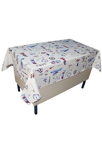 Kostüm Sarayı Deniz Desenli Öğretmen Masa Örtüsü (PAMUKLU-DÜZ)