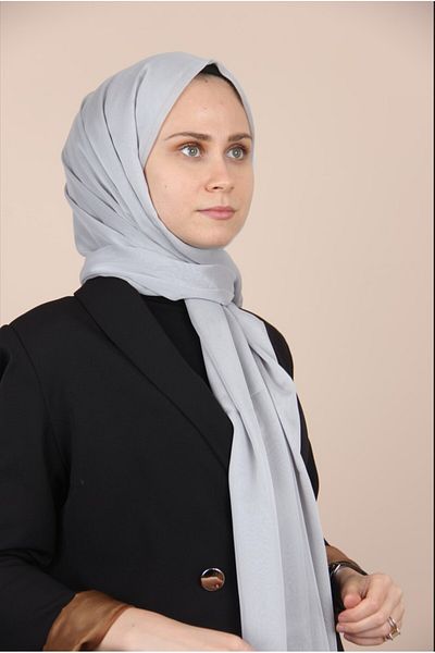 Sima Ash Grey-003 Şal din şifon Sima Janjanlı