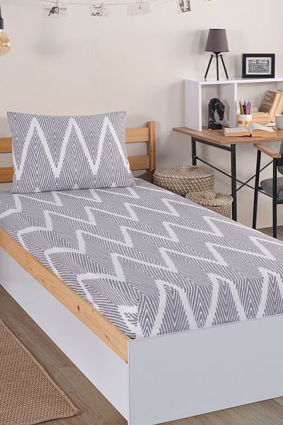 Eponj Home Single Olivia Combination - Gray Sheet Set with Pes Elastic