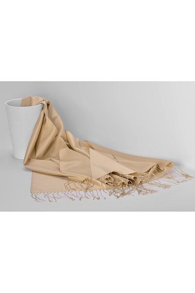 ARMANDA Beige Silk Shawl 3011