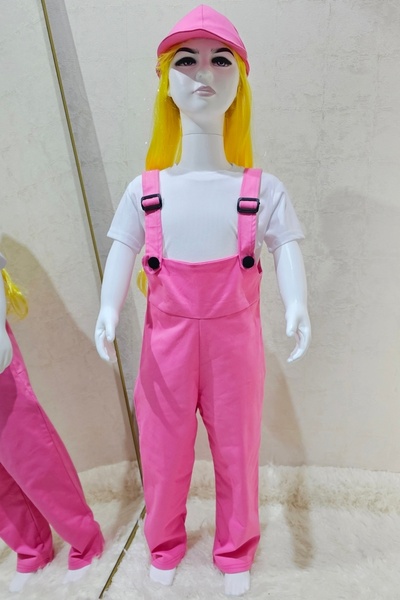 Kostüm Sarayı Рожевий садовий комбінезон і капелюх