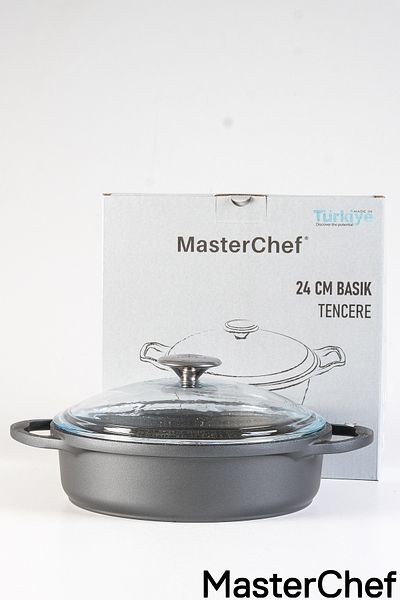 Masterchef Aluminum Cast Flat Bowl - 24 cm