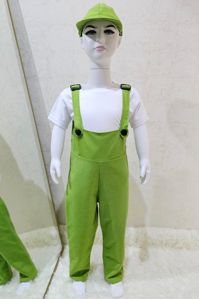Kostüm Sarayı Зелений садівник, комбінезон і капелюх