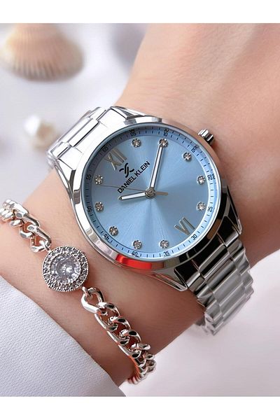 Daniel Klein Steel Band 30 Mt Water Resistant Women's Wrist Watch+Bracelet Bfg.13496.X9