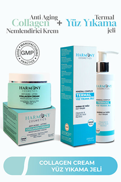 Collagen Krem Termal Yüz Yıkama Jeli 2'li Set