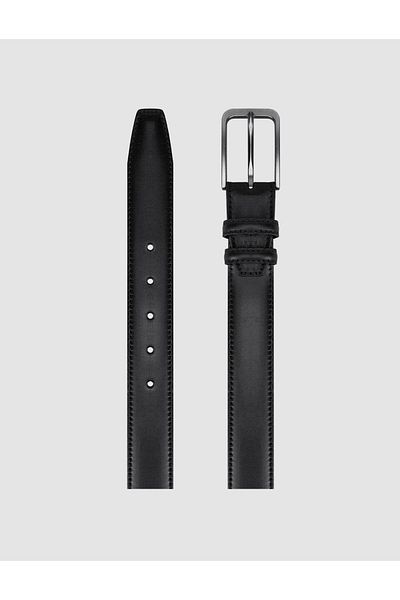 Cabani 100% Genuine Leather Black 3.5 cm Men's Casual Belt