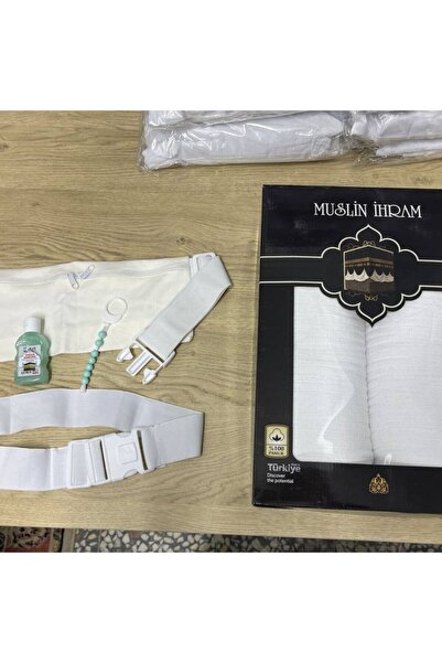 evla Premium Ihram Seti, Müslin Kumaş Ihram Ve 5 Parça Ihram Umre Hac Ihtiyaç Seti