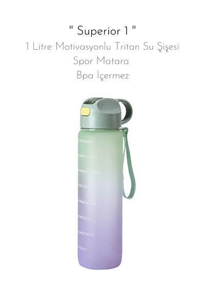 fitmart Superior 1 L Tritan Water Bottle - Green Bpa Free Sports Flask
