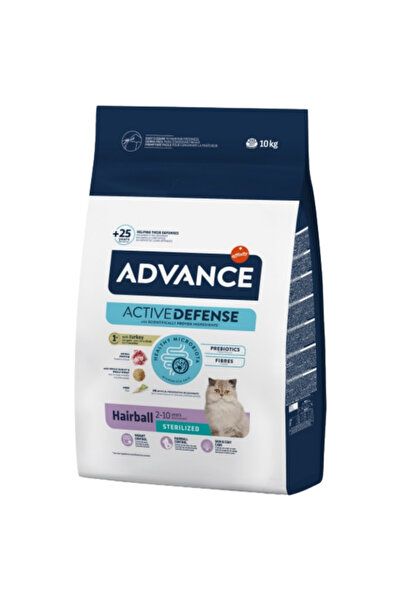 Advance Hairball Sterilised Hindi Etli Kısırlaştırılmış Kedi Maması 10 Kg