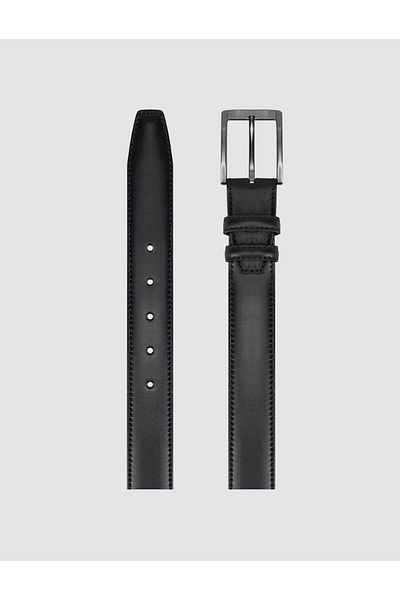 Cabani 100% Genuine Leather Black 4 cm Men's Casual Belt
