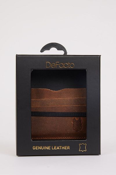 DeFacto Men's Christmas Themed Leather Card Holder E1772Axns