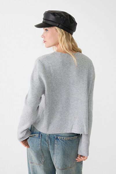 Stradivarius Knitwear Cardigan with Buttons and Twill