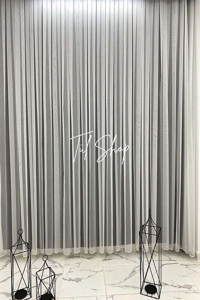 evihtiyaclarim by IOC Titi Bamboo Linen Tulle Curtain Sparse Pleated Affordable 100% Customer Satisfaction