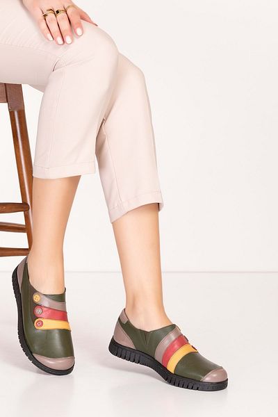 Gondol Pantofi confortabili din piele naturală cu talpă anatomică - Velcro Ell.7109