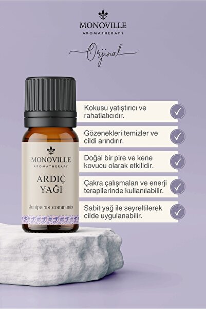 Monoville Ardıç Uçucu Yağı 10 ml %100 Saf ve Doğal (Juniper Berry Essential Oil)