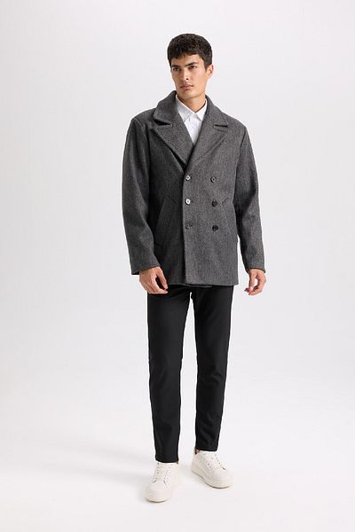 DeFacto Slim Fit Slim Fit Smokinghalsband Knopfparka D1521AX24WN