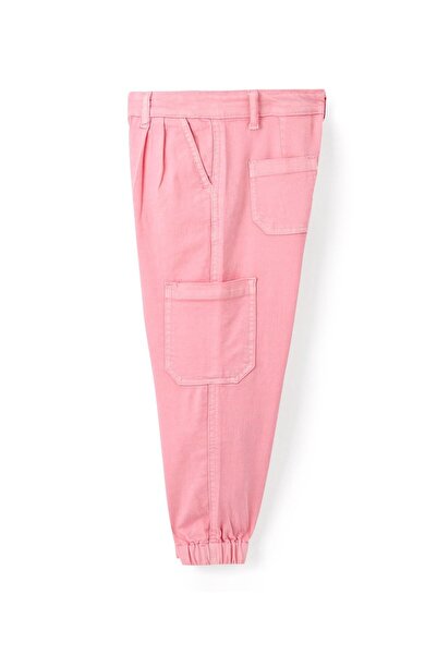 Primo Gino Woven Cargo Fit Ankle Length Jogger Over Dye - Pink