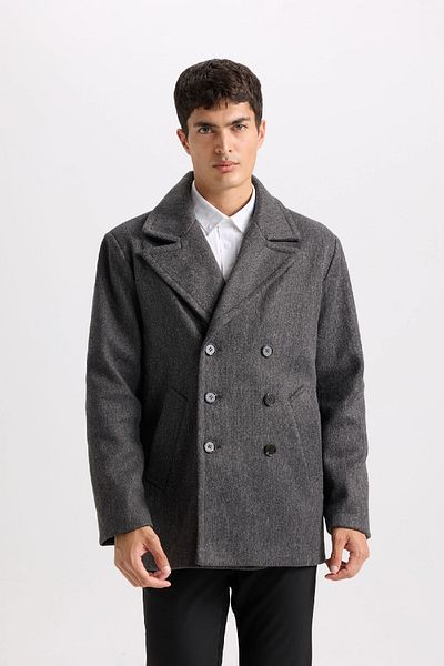 DeFacto Slim Fit Slim Fit Smokinghalsband Knopfparka D1521AX24WN