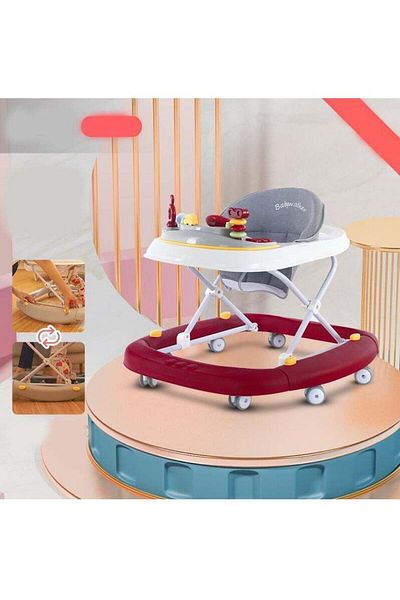 BabyCara مشاية أطفال موسيقية وكرسي هزاز مع ارتفاع قابل للتعديل