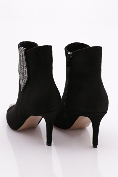 DGN Kadın Topuklu Bot Siyah Süet 71335910