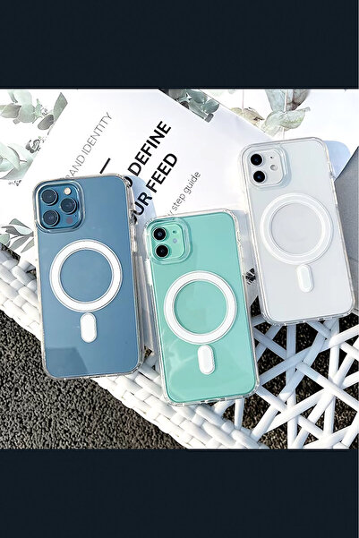shoptocase iPhone 11 Uyumlu Kablosuz Şarj Destekli MagSafe Şeffaf Telefon Kılıfı
