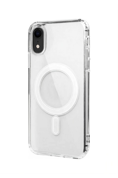 Space Star iPhone XR Uyumlu Manyetik Şeffaf Telefon Kılıfı Magsafe Uyumlu Kor...
