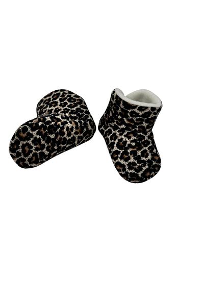 Esterella Leopard Baby Girl's Panduf/ Soft Textured Panduf/ Baby Panduf/ Unisex Bebe Panduf/ 6 Months 1 Year Old