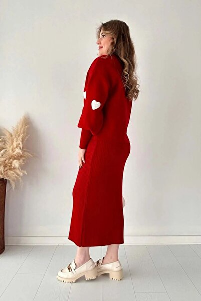 Genel Markalar Kalpli Etekli jile elbiseli İkili Takım