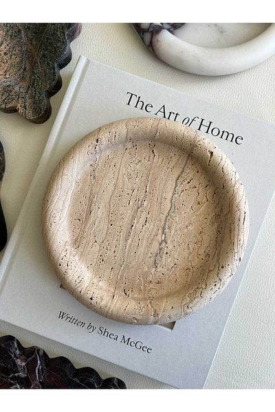 Sümeyra Marble Art ΠΙΑΤΟ ΚΟΣΜΗΜΑΤΟΣ TRAVERTEN - 20 CM