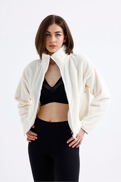 Magic Form Fleece Zippered Short Dressing Gown - 44820