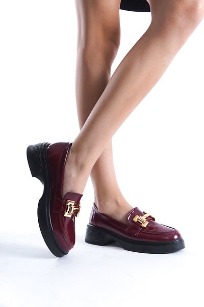 SH SİLVER MODA Mocasini de dama - Pantofi de zi cu catarama casual, cusut moale