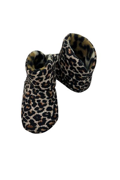 Esterella Leopard Baby Girl's Panduf/ Soft Textured Panduf/ Baby Panduf/ Unisex Bebe Panduf/ 6 Months 1 Year Old
