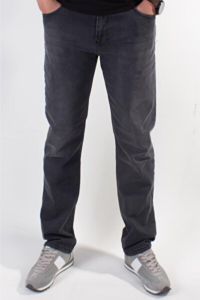 DostumGiyim Bugi Star dostumgiyim Siyah Klasik Fit Büyük Beden Yüksek Bel normal Paça Erkek Kot Pantolon