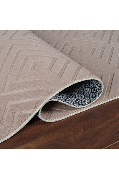 LİNOS HOME Modern Desenli Premium Serisi Vizon Kaymaz Taban Yıkanabilir Halı ...