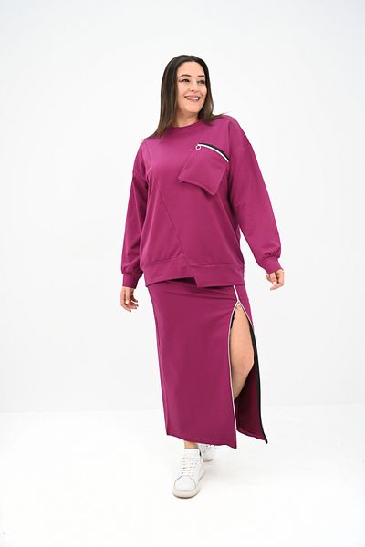 Koza Butik Set de fuste cu fermoar pentru femei de mărime mare 8159-25