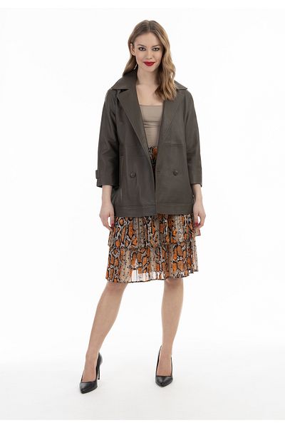 Faina Blazerjacke Aus Leder
