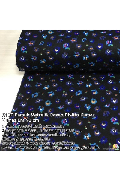 Renk Tekstil Divitin Pazen Metrelik Kumaş - Elbise - Hobi Tasarım - %100 Pamuk