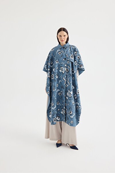 Garzia İtalia Oversize Desenli Scuba Panço