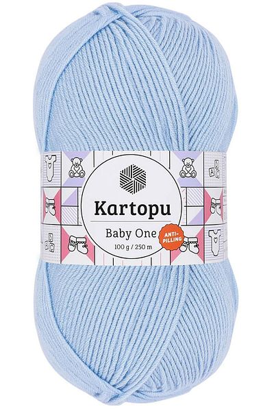 Kartopu Baby One Πλεκτό Βρεφικό Σχοινί Χειροποίητο K544 Baby Blue