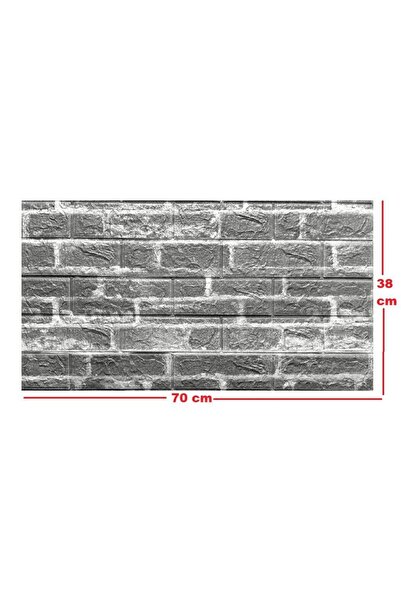 Renkli Duvarlar Yapışkanlı 3D Esnek Sünger Duvar Kaplama Kağıdı Paneli Salon Ofis Ev Tv Arkası 1 Adet 70x38 cm NW24