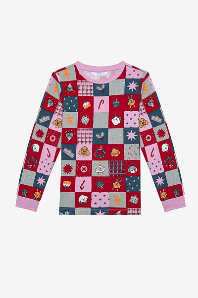 Penti Patchwork-Thermo-Pyjama-Set für Mädchen in mehreren Farben
