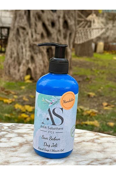 As Liquid Olive Oil Shower Soap/Hand Soap with Mandarin Natural Glycerin 250 ml